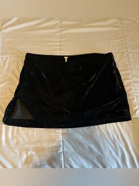 Free People Annalise Velvet Mini Skirt